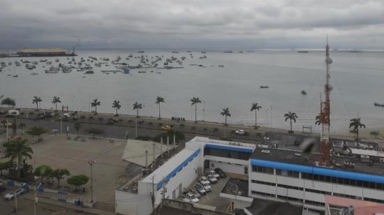 Imagen general de la flota pesquera en Manta, Manabí. 