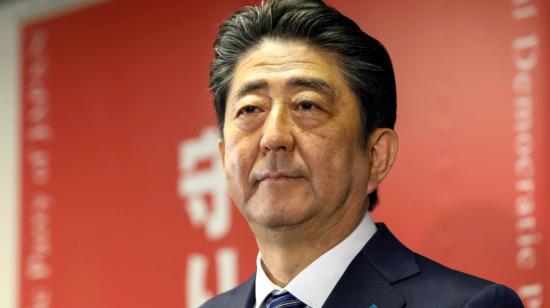 Shinzo Abe durante una conferencia de prensa, en 2017.