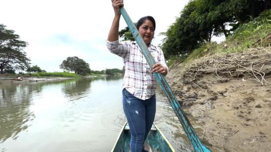 Alexandra Plúas es presidenta de la Junta de Riego en Santa Lucía, Guayas, 7 de julio de 2022.