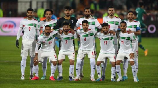 La selección de Irán en el Estadio Azadi de Teherán, el jueves 27 de enero de 2022.
