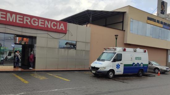 Vista del Hospital del IESS de Sangolquí, el 11 de julio de 2022.