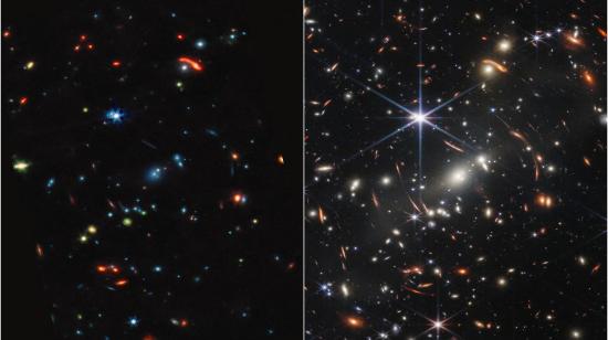 Primera fotografía nítida del Universo, tomada por el telescopio James Webb, el 12 de julio de 2022.