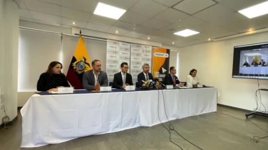 Rueda de prensa de Fedexpor, el 12 de julio de 2022.