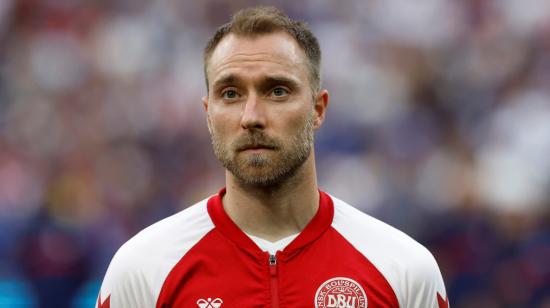 Christian Eriksen antes del partido entre Francia y Dinamarca por  la Liga de Naciones de la UEFA, en el Stade de France de Saint-Denis, el 3 de junio, 2022. 