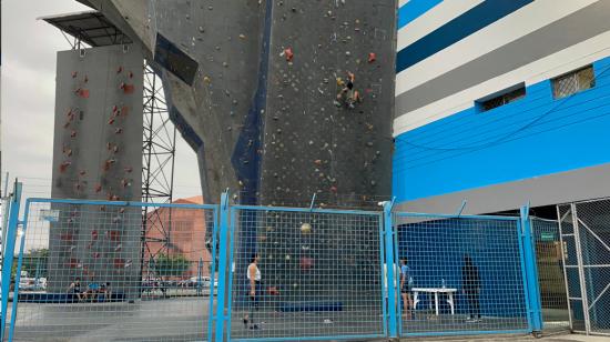 Deportista de escalada de la FedeGuayas. Guayaquil, 22 Julio de 2022.