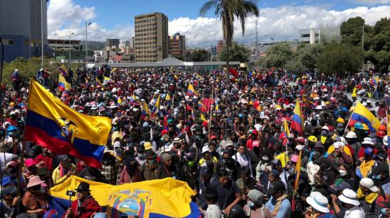 Asamblea de la Conaie en la Plaza Indoamérica. Quito, 23 de junio de 2022