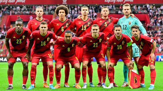 La selección de Bélgica, antes de un partido ante Polonia, el 14 de junio de 2022.