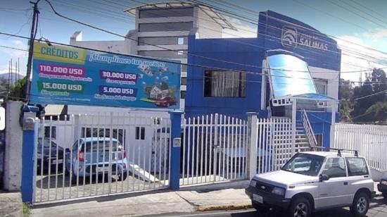 Fachada de la Cooperativa de Ahorro y Crédito Juan de Salinas, que entró en liquidación el 9 de agosto de 2022.