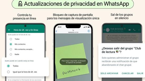 Las nuevas funciones de privacidad anunciadas por WhatsApp. 