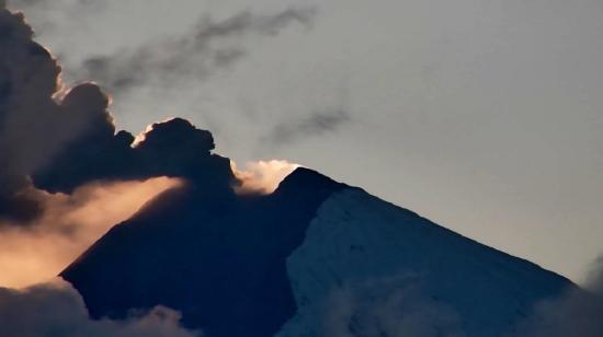 Imagen parcial del volcán Sangay, el 14 de agosto de 2022. 