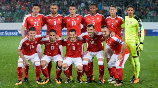 La selección de Suiza, durante un partido clasificatorio al Mundial de Catar, en 2021.