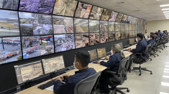 Centro de monitoreo de la Corporación de Seguridad Ciudadana de Guayaquil, noviembre de 2021.