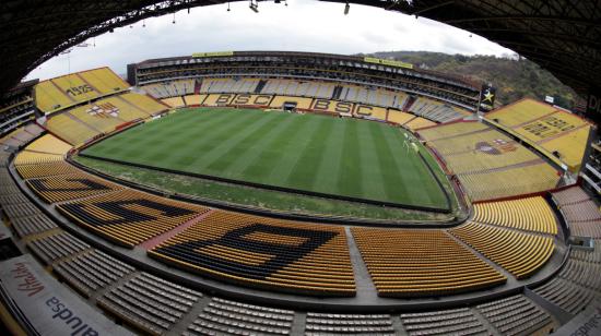 Vista panorámica del Estadio Banco Pichincha en Guayaquil, el 23 de agosto de 2022.