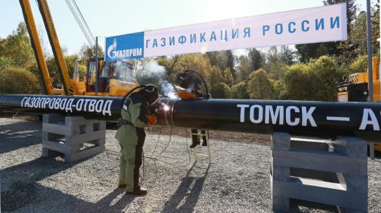 Foto de instalaciones de Gazprom, la mayor empresa energética rusa, en noviembre de 2017.