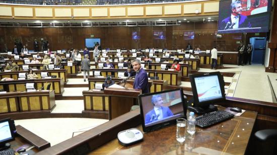 El presidente de la Judicatura, Fausto Murillo, durante su comparecencia en el juicio político, la noche de este 31 de agosto de 2022.