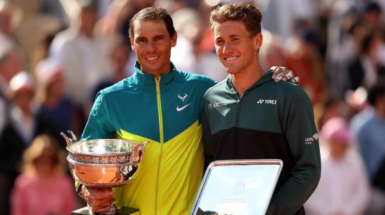 Rafael Nadal venció a Casper Ruud en la final de Roland Garros 2022. 