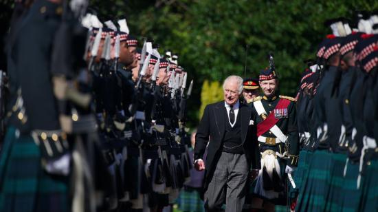 Rey Carlos III participa en la Ceremonia de las Llaves, en la ciudad de Edimburgo.  13 de septiembre de 2022