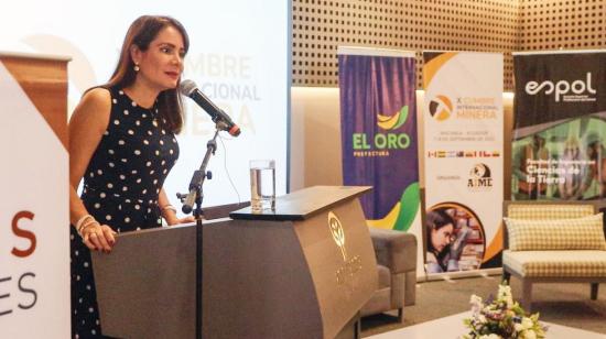 La ministra de Telecomunicaciones, Vianna Maino, durante un evento, el 12 de septiembre de 2022. 