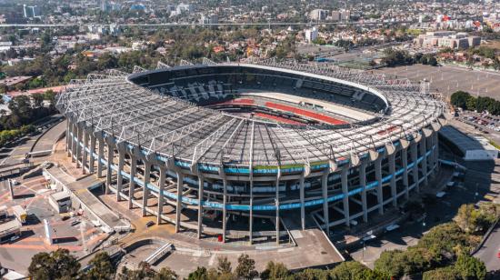 Vista aérea del Estadio Azteca en Ciudad de México en febrero de 2022.