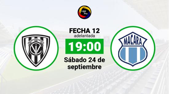 Independiente del Valle se enfrenta a Macará el sábado 24 de septiembre a las 19:00.