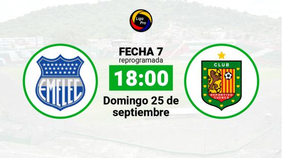 Emelec se enfrenta a Deportivo Cuenca el domingo 25 de septiembre desde las 18:00.