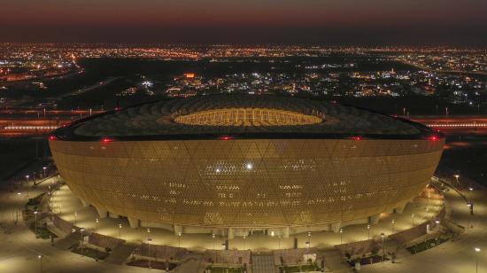 Imagen aérea del estadio de Lusail, en Doha, Qatar, el 12 de agosto de 2022