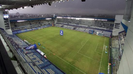 Vista panorámica del estadio George Capwell, en Guayaquil, el 21 de marzo de 2022.