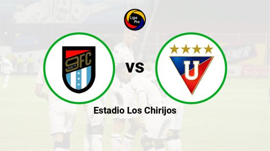 9 de Octubre se enfrenta a Liga de Quito en el estadio Los Chirijos, el 1 de octubre de 2022.