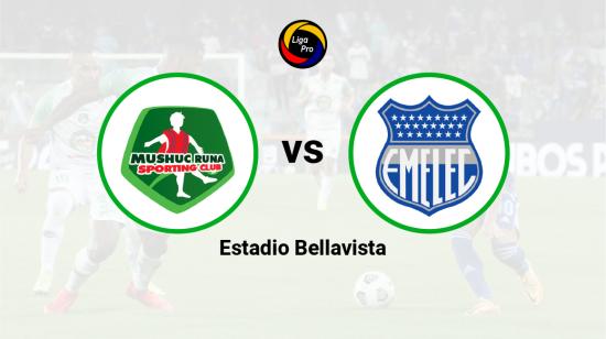 Mushuc Runa se enfrenta a Emelec en el estadio Bellavista el 1 de octubre de 2022.