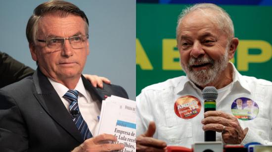 Jair Bolsonaro (izquierda) y Lula da Silva, durante el debate presidencial en Brasil, el 29 de septiembre de 2022.