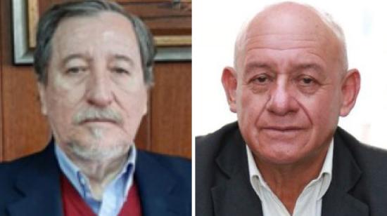 César Rodríguez (izq.), vocal de los empleadores; y Luis Clavijo, vocal de los afiliados al Instituto Ecuatoriano de Seguridad Social (IESS).