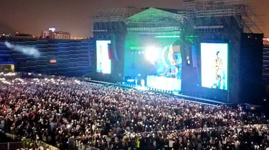 Imagen del concierto de Daddy Yankee en el estadio Modelo de Guayaquil, el 4 de octubre de 2022.