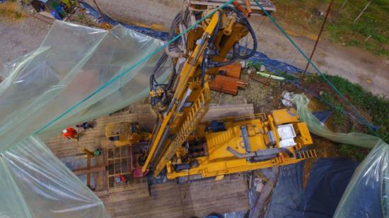 Trabajos en la concesión del proyecto Cascabel, a cargo de SolGold. 