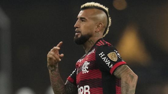 Arturo Vidal, durante un partido con el Flamengo de Brasil, en 2022.