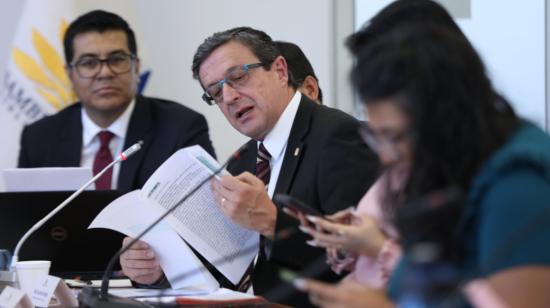 El procurador Íñigo Salvador, durante su comparecencia en la Comisión de Justicia, este 12 de octubre de 2022.