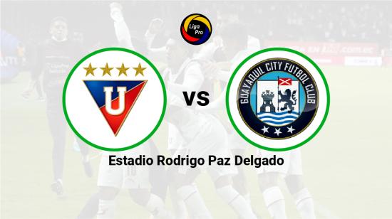 Liga de Quito se enfrenta a Guayaquil City en el estadio Rodrigo Paz Delgado, el 15 de octubre de 2022.