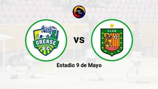 Orense se enfrenta a Deportivo Cuenca en el estadio 9 de Mayo, el 15 de octubre de 2022.