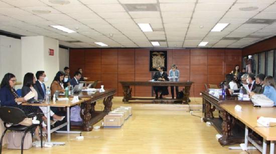 Instalación de la audiencia preparatoria de juicio del caso China CAMC, en la Corte Nacional de Justicia, el 21 de octubre de 2022.