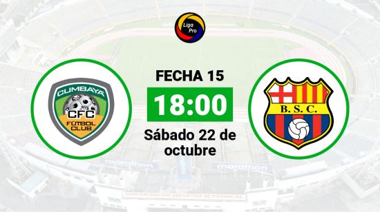 Cumbayá se enfrenta a Barcelona el sábado 22 de octubre a las 18:00.