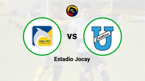 Delfín se enfrenta a Universidad Católica en el estadio Jocay el 23 de octubre de 2022.