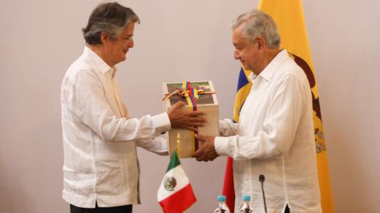 El presidente Guillermo Lasso y su homólogo mexicano, Andrés López, en agosto de 2022.