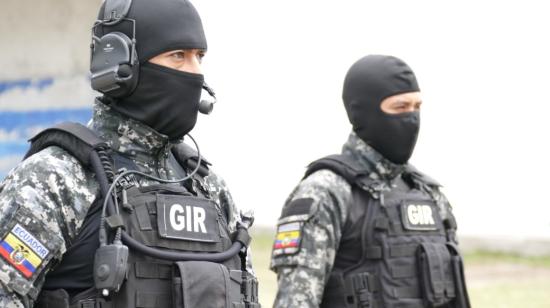 Miembros del Grupo de Intervención y Rescate (GIR), en Quito, en 2022.