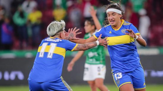 Jugadoras de Boca Juniors celebran en la semifinal ante Deportivo Cali, el 25 de octubre de 2022.