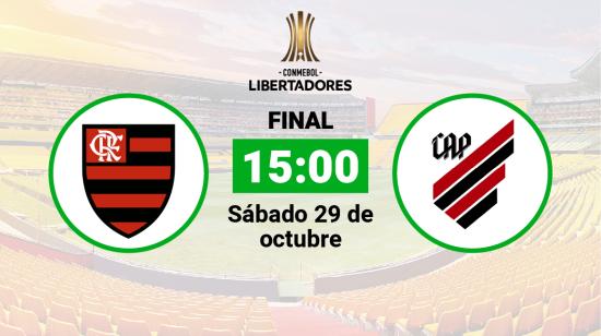 Flamengo se enfrentará a Athletico Paranaense el sábado 29 de octubre en el estadio Banco Pichincha desde las 15:00.