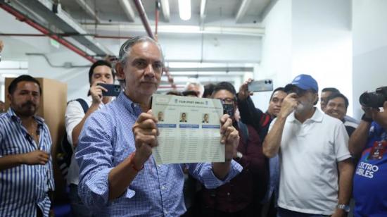 José Pileggi, durante las elecciones el 1 de noviembre de 2022 en Guayaquil.