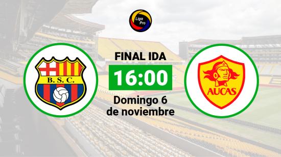 Barcelona se enfrentará a Aucas en el estadio Banco Pichincha el domingo 6 de noviembre desde las 16:00.