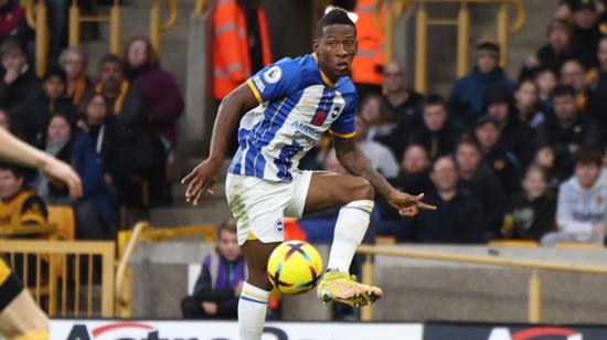 El ecuatoriano Pervis Estupiñán, en el partido del Brighton ante Wolves, el 5 de noviembre de 2022.