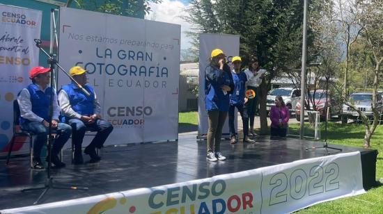 Presentación de la fase presencial del Censo de Población 2022, en Quito, el 7 de noviembre de 2022.