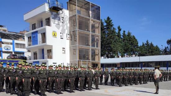 Miembros de la Policía Nacional en las instalaciones de la institución el 31 de octubre de 2022.