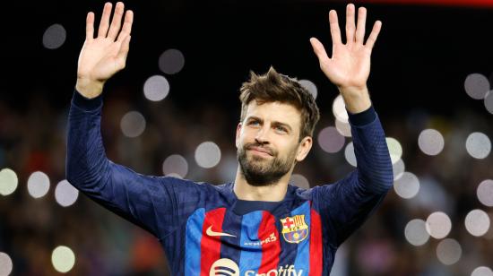 El defensa del Barcelona Gerad Piqué, al término del encuentro de la decimotercera jornada de LaLiga entre el FC Barcelona y el UD Almería.